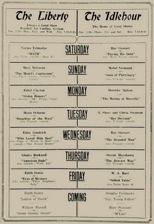 Regent Theater - July 4 1918 Proof The Liberty And Idlehour Were Separate (newer photo)